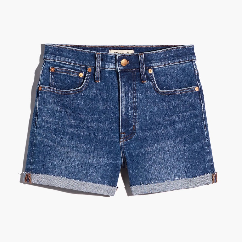 Madewell High-Rise Denim Cut Off Shorts Dark Wash Size 28‎